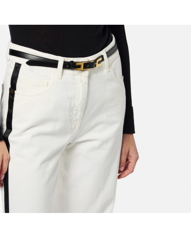 Παντελόνι Elisabetta Franchi Λευκό PJ13I56E2-309