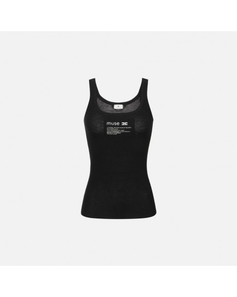 Top Elisabetta Franchi Μαύρο TK63B57E2-110