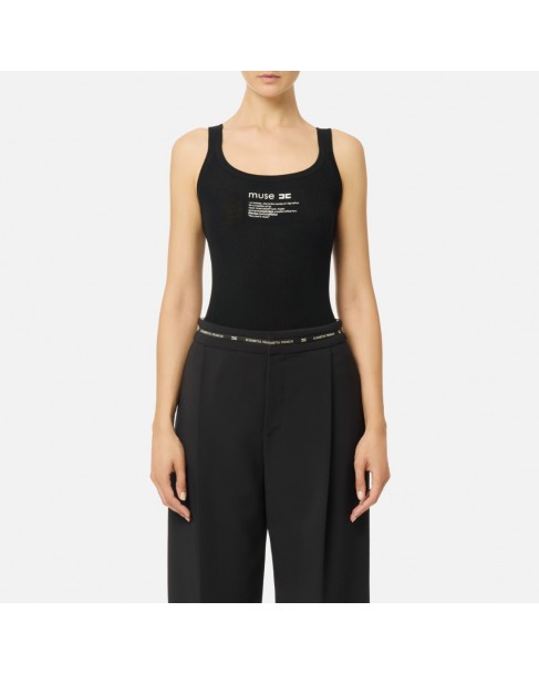 Top Elisabetta Franchi Μαύρο TK63B57E2-110