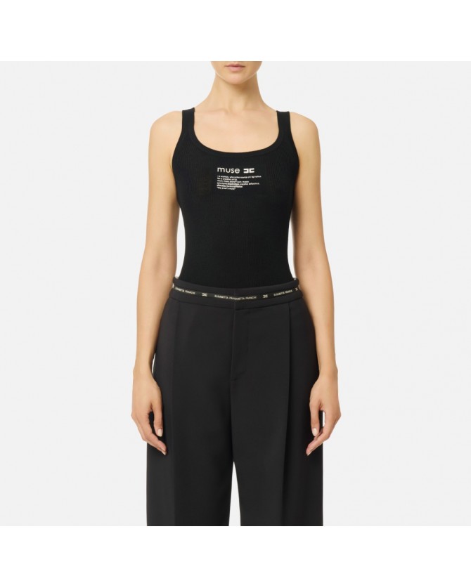 Top Elisabetta Franchi Μαύρο TK63B57E2-110