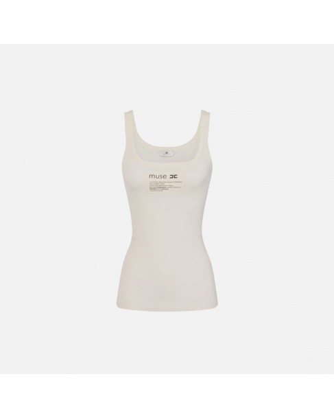 Top Elisabetta Franchi Λευκό TK63B57E2-DZ9