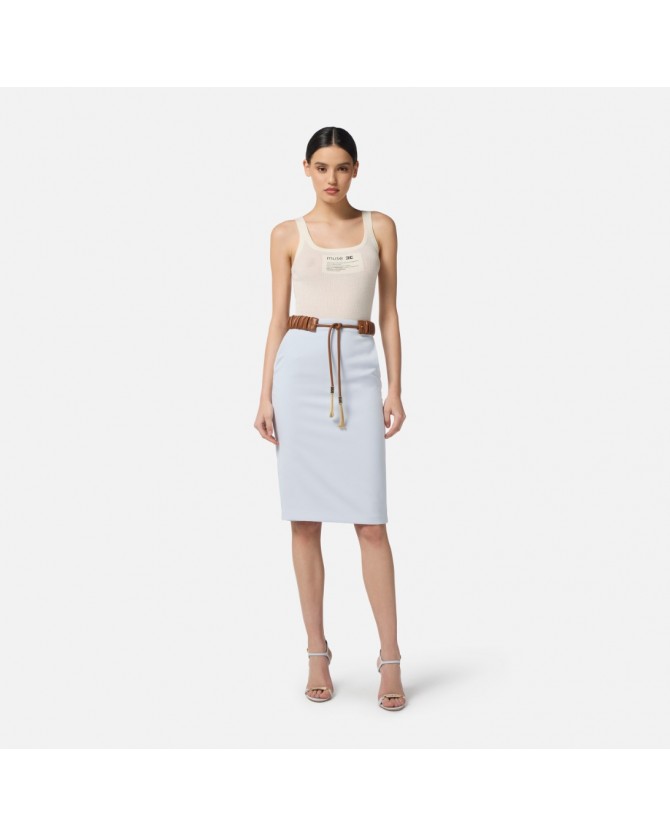 Top Elisabetta Franchi Λευκό TK63B57E2-DZ9