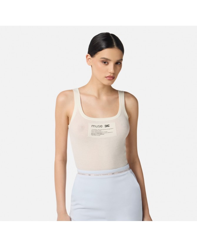 Top Elisabetta Franchi Λευκό TK63B57E2-DZ9