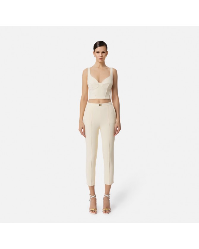 Top Elisabetta Franchi Λευκό TO02451E2-DL1