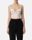 Top Elisabetta Franchi Εκρού TO02451E2-E84