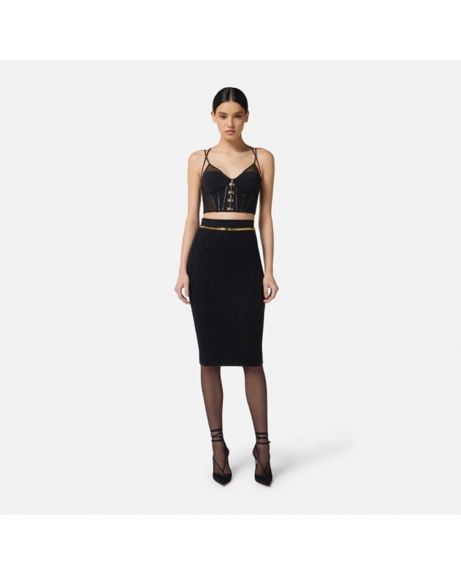Top Elisabetta Franchi Μαύρο TO04057E2-110