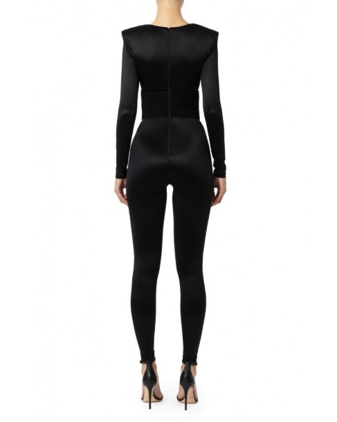 Ολόσωμη φόρμα Elisabetta Franchi Μαύρη TU01946E2-110