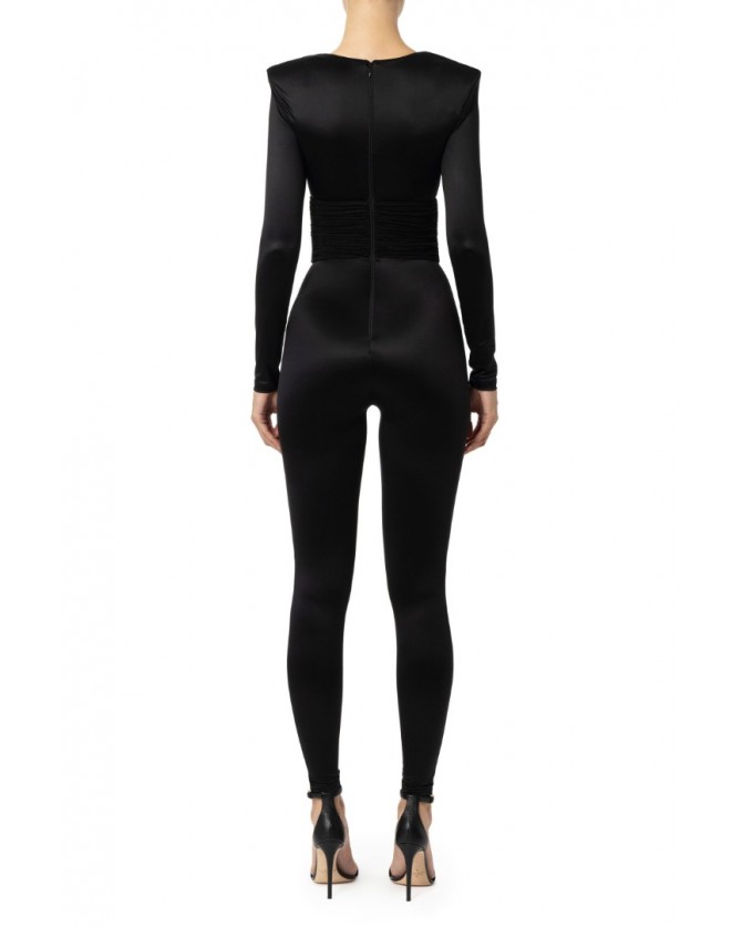 Ολόσωμη φόρμα Elisabetta Franchi Μαύρη TU01946E2-110