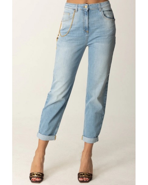 Παντελόνι Jean Elisabetta Franchi Μπλε PJ22D50E2-192