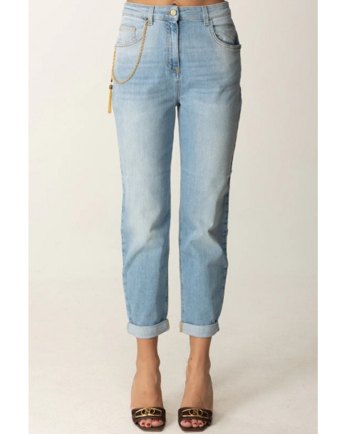 Παντελόνι Jean Elisabetta Franchi Μπλε PJ22D50E2-192