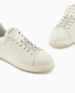 Υπόδημα sneakers ανδρικό δερμάτινο Emporio Armani Λευκό X4X264XR128 T862-OFF WHT+TRANSPARENT