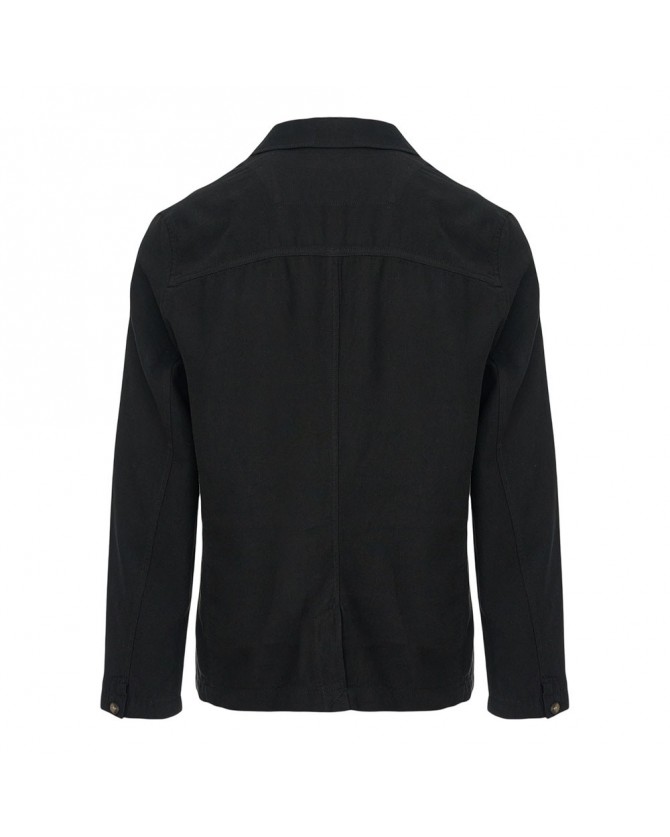 Overshirt Gabba Μαύρο PLAZA LINO-METEORITE