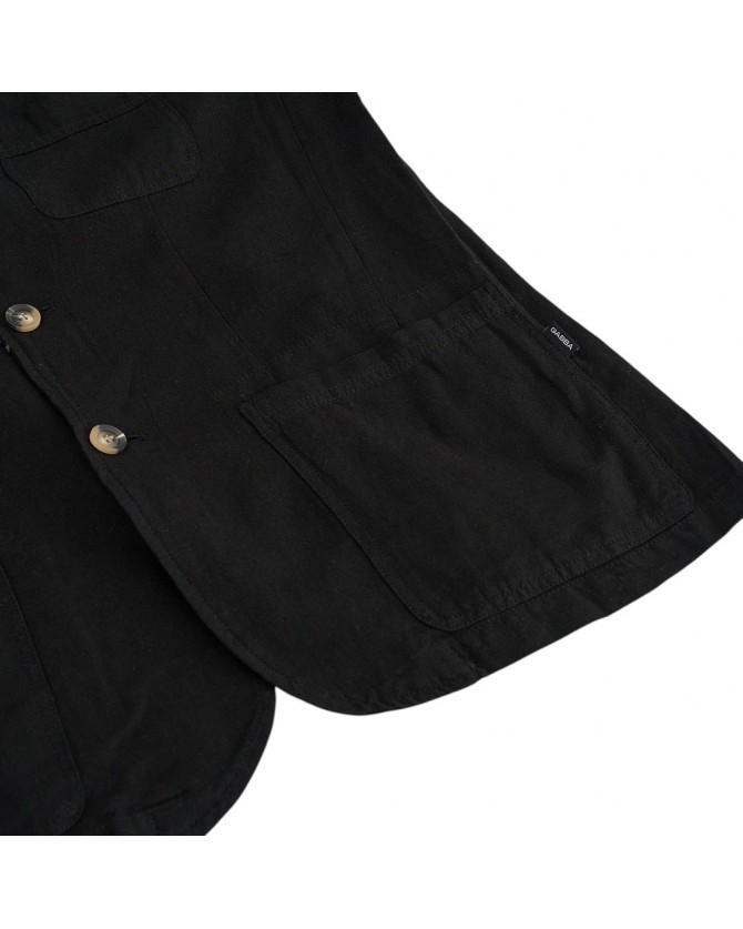 Overshirt Gabba Μαύρο PLAZA LINO-METEORITE