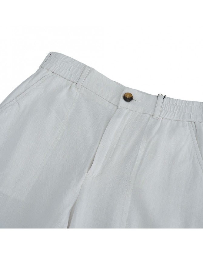 Παντελόνι Gabba Λευκό λινό ZETA LINO-WHITE