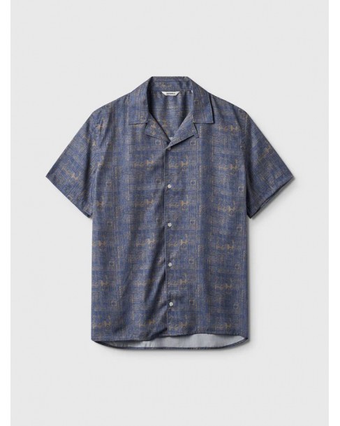 Πουκάμισο κοντομάνικο Gabba Μπλε CHRIST FUSSION RESORT SS-0509-BLUE PATTERN