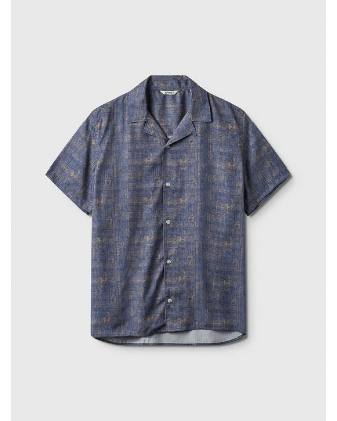 Πουκάμισο κοντομάνικο Gabba Μπλε CHRIST FUSSION RESORT SS-0509-BLUE PATTERN
