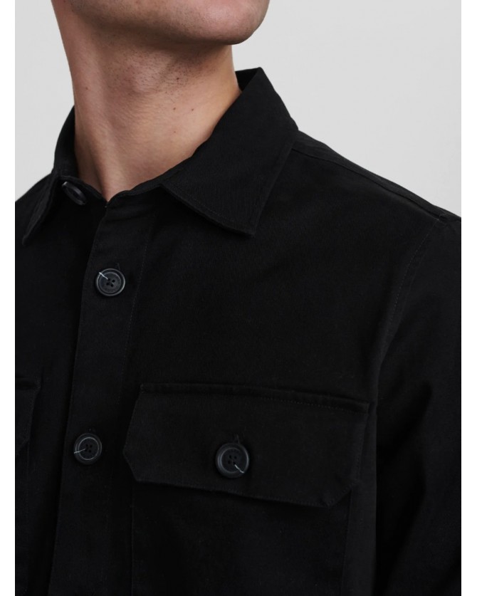 Πουκάμισο Gabba Overshirt Μαύρο TOPPER LS SHIRT 9999-BLACK