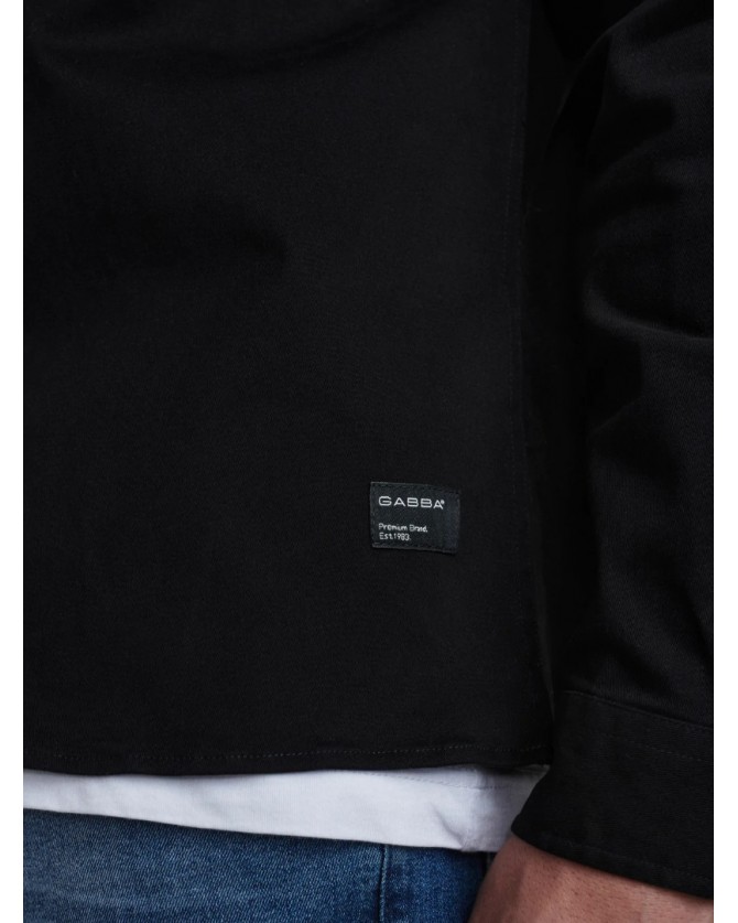 Πουκάμισο Gabba Overshirt Μαύρο TOPPER LS SHIRT 9999-BLACK