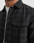 Πουκάμισο over Gabba Μαύρο καρό CLIPPER FOLLE OVERSHIRT 0073-BLACK CHECK