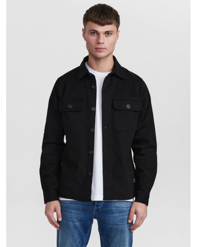 Πουκάμισο Gabba Overshirt Μαύρο TOPPER LS SHIRT 9999-BLACK