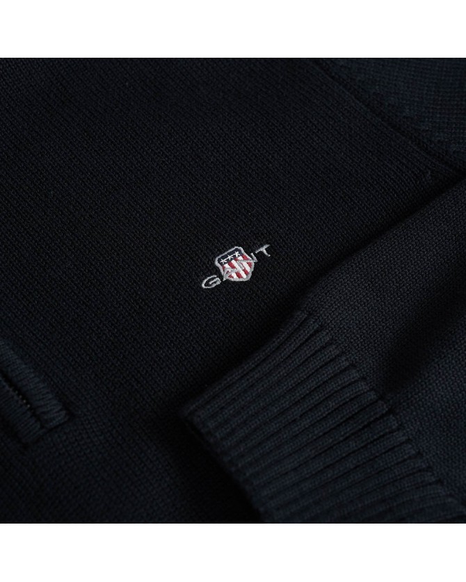 Πουλόβερ halfzip Gant Μαύρο 3G8030170-G0005