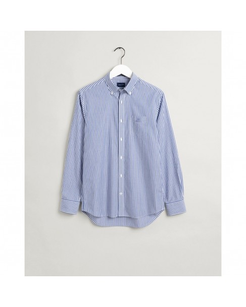 Πουκάμισο Gant Ριγέ Σιέλ GANT Regular Fit Stripe Broadcloth Shirt 3G3062000-G0436