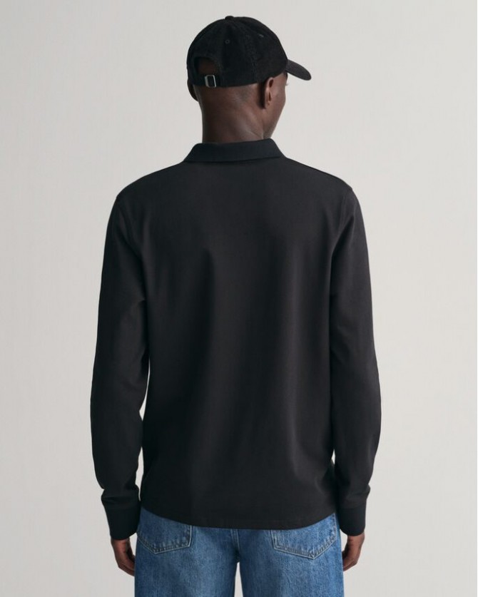 Μπλούζα polo Gant Μαύρη 3G2065004-G0005