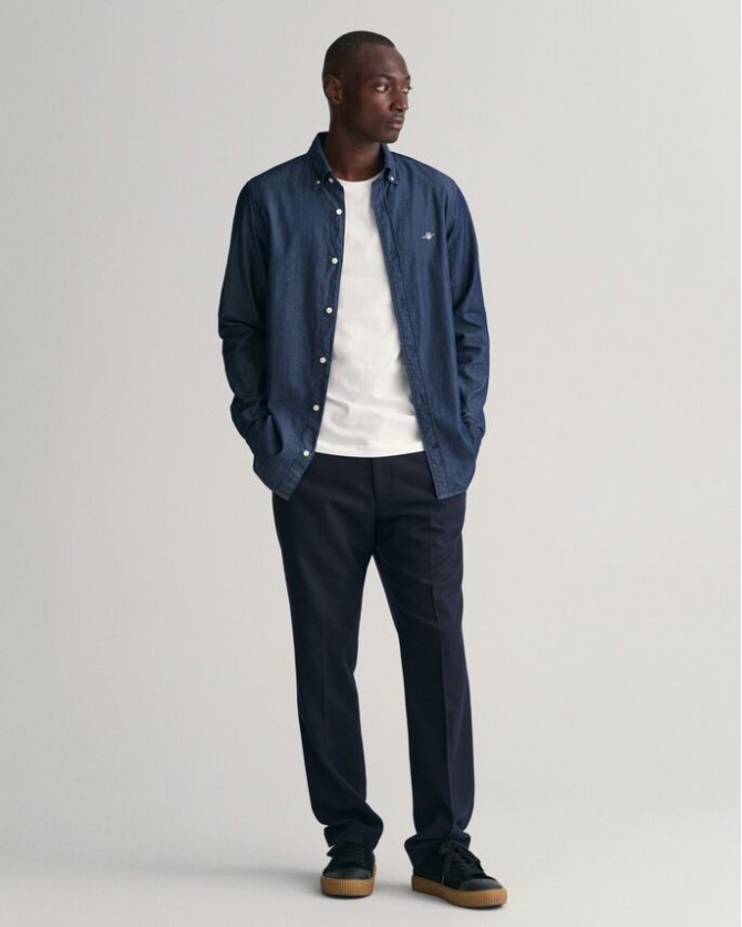 Πουκάμισο τύπου Jean Gant Μπλε 3G3000402-G0989 Slim fit