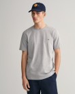 T-shirt ανδρικό Gant βαμβακερό Γκρι 3G2003184-G0093 Regular fit