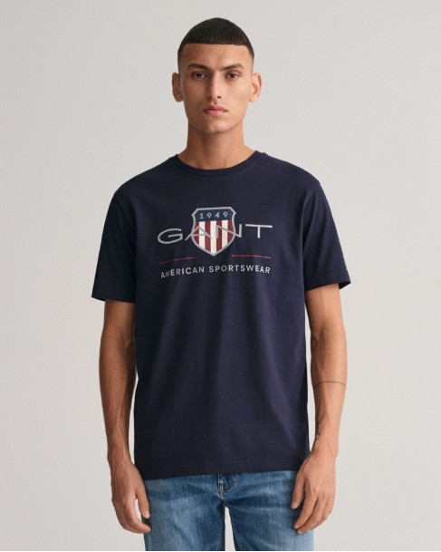 T-shirt Gant Σκούρο μπλε 2003199-433