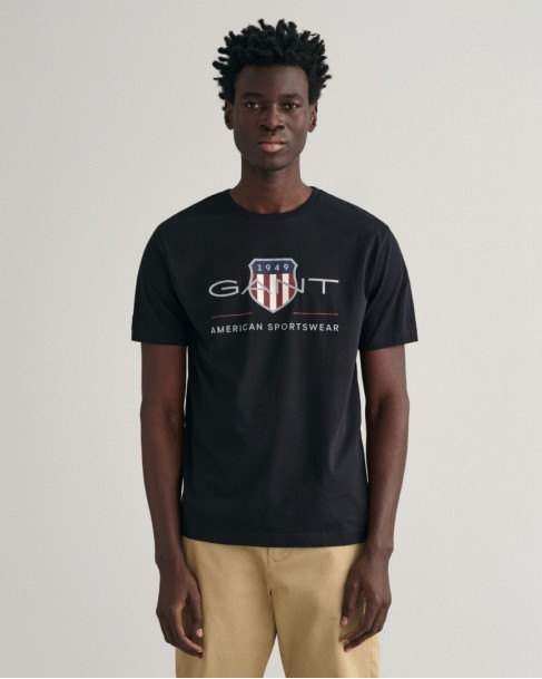 T-shirt Gant Μαύρο 2003199-005