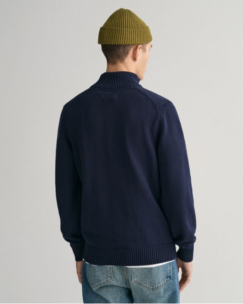 Πουλόβερ Half zip Gant Σκούρο μπλε 3G8030170-G0433