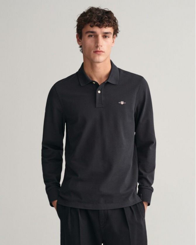 Μπλούζα polo Gant Μαύρη 2230-5