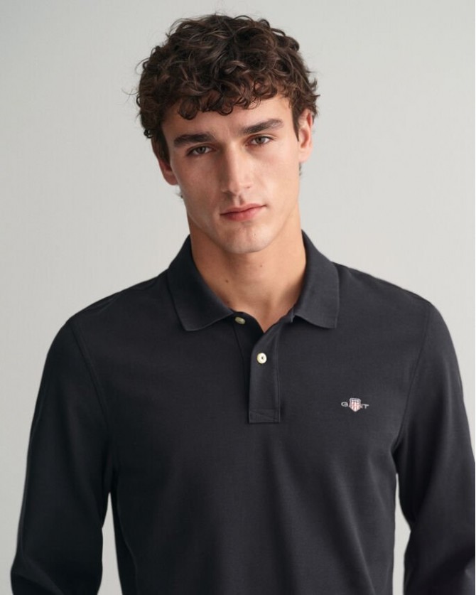 Μπλούζα polo Gant Μαύρη 2230-5