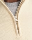 Πουλόβερ Half Zip Gant Εκρού 3G8030170-G0130
