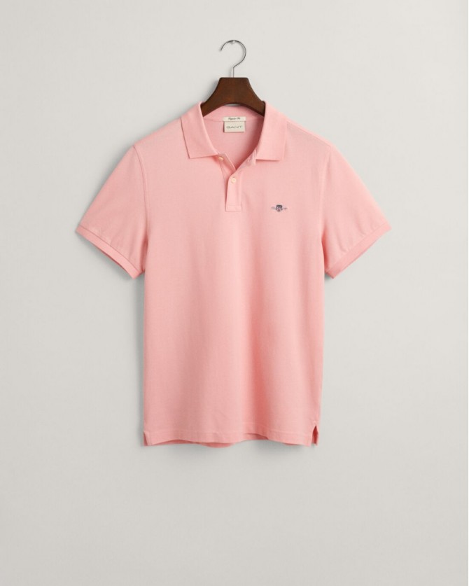 Polo t-shirt ανδρικό Gant βαμβακερό Ροζ 3G2210-1-G0671 Regular fit