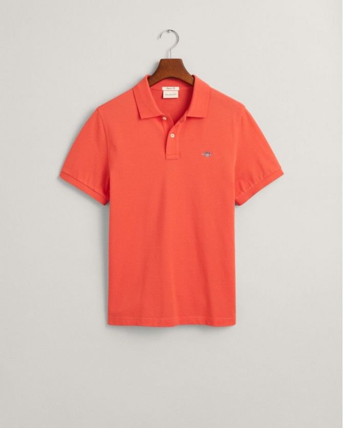 Polo t-shirt ανδρικό Gant βαμβακερό Πορτοκαλί 3G2210-1-G0828 Regular fit