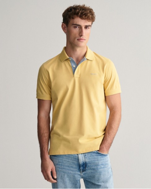 Polo t-shirt Gant Κίτρινο βαμβακερό 3G2062026-G0726