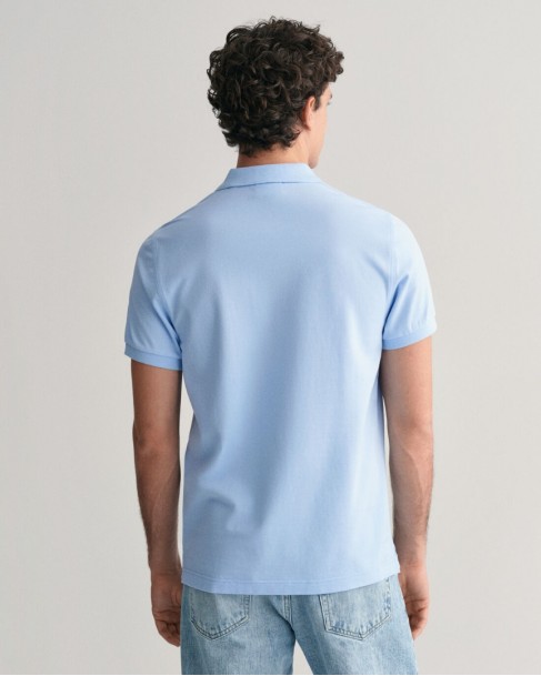 Polo t-shirt ανδρικό Gant Σιέλ 2210-1-G0468 Regular fit