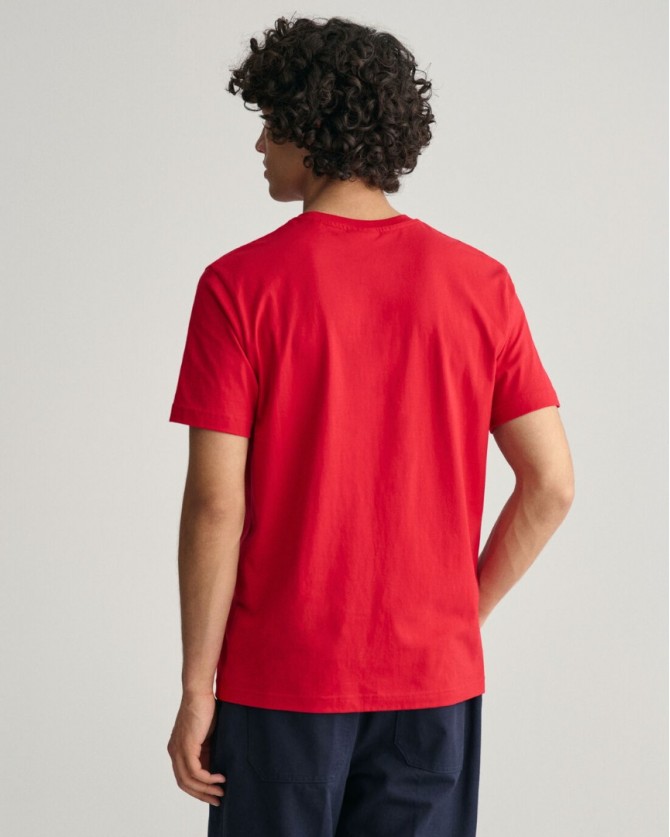 T-shirt ανδρικό Gant βαμβακερό Κόκκινο 3G2013070-G0630 Regular fit