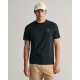 T-shirt ανδρικό Gant βαμβακερό Μαύρο 3G2033017-G0005 Regular fit