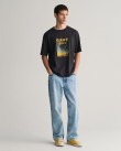 T-shirt ανδρικό Gant βαμβακερό Μαύρο 3G2013078-G0019 Regular fit
