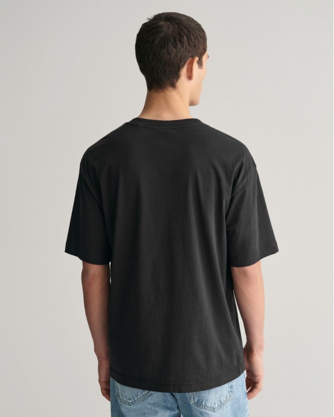 T-shirt ανδρικό Gant βαμβακερό Μαύρο 3G2013078-G0019 Regular fit