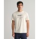 T-shirt ανδρικό Gant βαμβακερό Εκρού 3G2013070-G0130 Regular fit