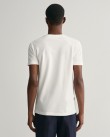 T-shirt ανδρικό Gant βαμβακερό Λευκό 3G2013033-G0113 Slim fit