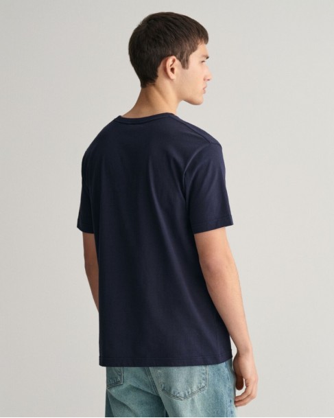 T-shirt ανδρικό Gant βαμβακερό Σκούρο μπλε 3G2067004-G0433 Regular fit