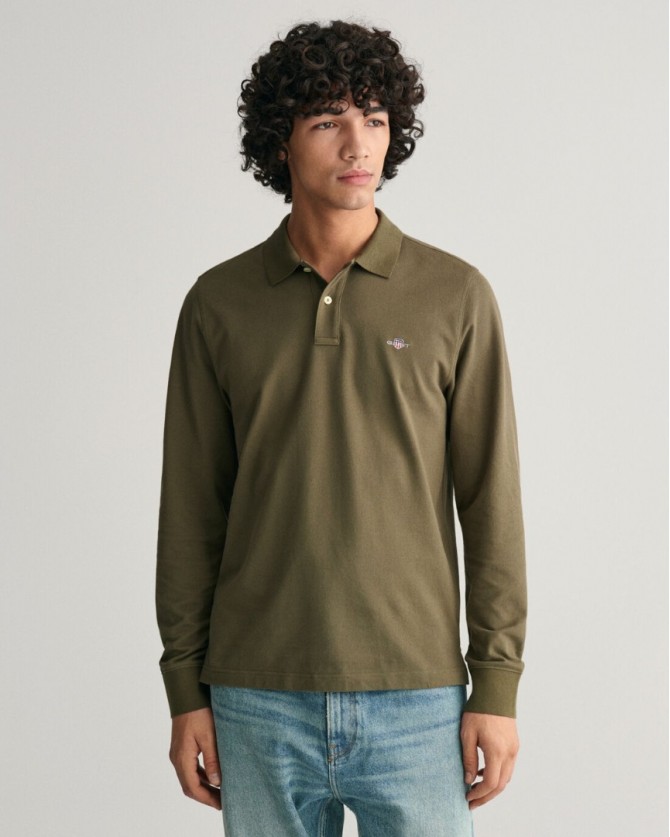 Μπλούζα polo Gant Λαδί 3G2230-1-G0301