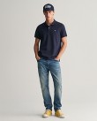 Polo t-shirt ανδρικό Gant βαμβακερό Σκούρο μπλε 2210-1-G0433 Regular fit