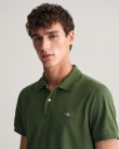 Polo t-shirt ανδρικό Gant βαμβακερό Λαδί 3G2210-1-G0313 Regular fit