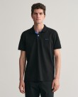 Polo t-shirt ανδρικό Gant Μαύρο βαμβακερό 3G2062026-G0005 Slim fit